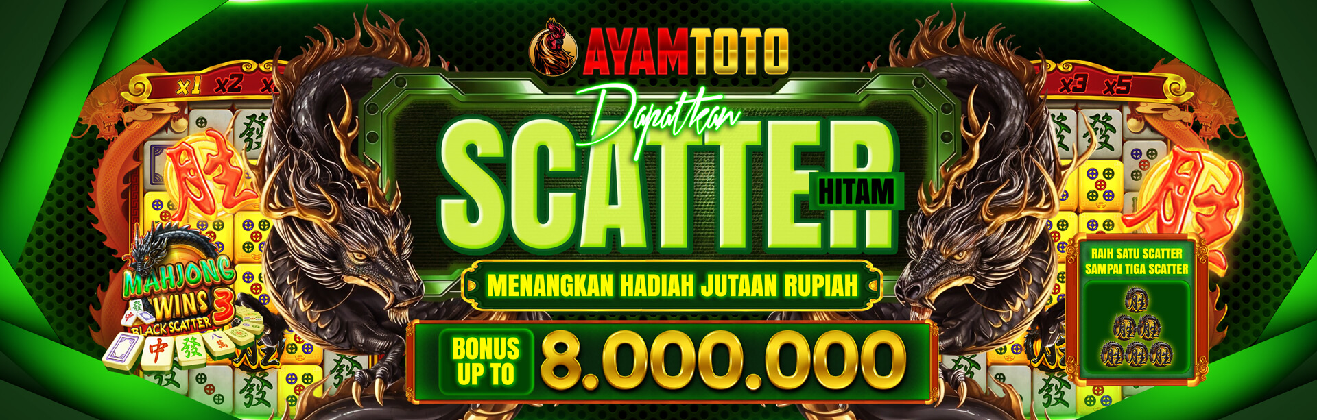 DAPATKAN SCATTER HITAM LANGSUNG DAPAT BONUS